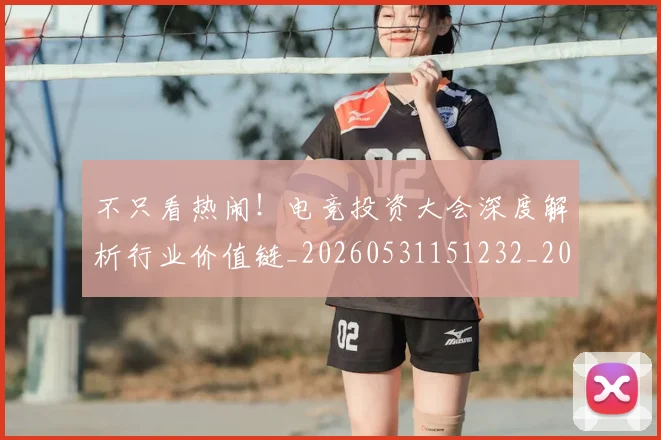 不只看热闹！电竞投资大会深度解析行业价值链_20260531151232_20260702174618